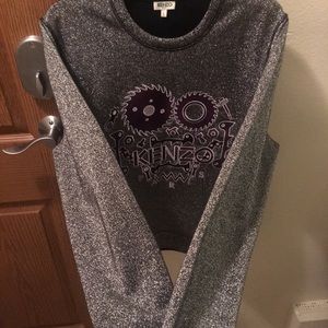 KENZO Paris Sweatshirt Metallic w Silver & Purple